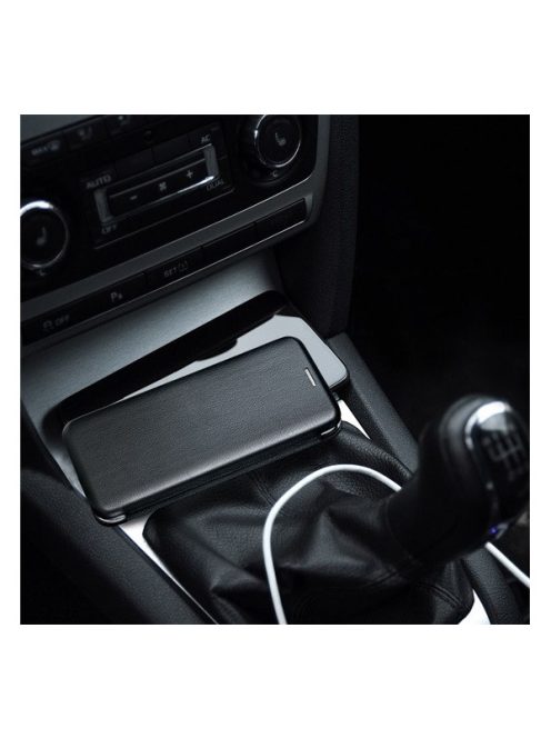 Forcell Elegance oldalra nyíló hátlap tok Samsung N980 Galaxy Note 20, fekete