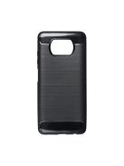 Forcell Carbon hátlap tok Poco X3, fekete