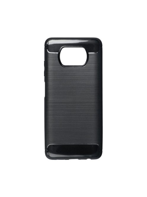Forcell Carbon hátlap tok Poco X3, fekete