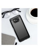 Forcell Carbon hátlap tok Poco X3, fekete