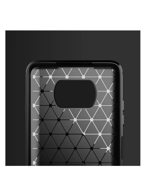 Forcell Carbon hátlap tok Poco X3, fekete