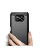 Forcell Carbon hátlap tok Poco X3, fekete