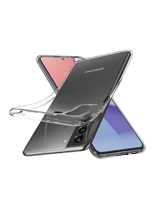 Spigen Crystal Flex Samsung G996 Galaxy S21+ tok, Crystal Clear, átlátszó