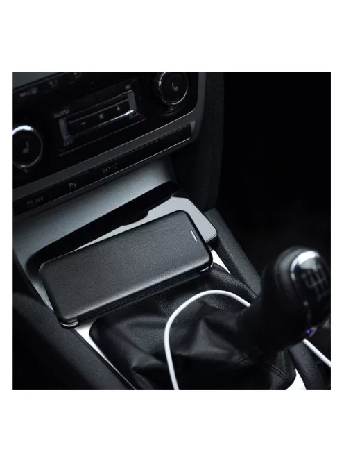 Forcell Elegance oldalra nyíló hátlap tok Samsung A025 Galaxy A02s, fekete