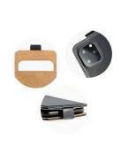 Flip tok szilikon belsővel Samsung A125 Galaxy A12, fekete