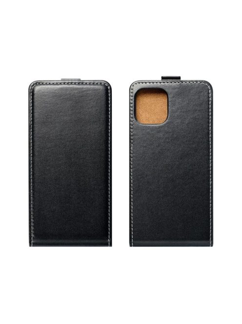 Flip tok szilikon belsővel Samsung A125 Galaxy A12, fekete