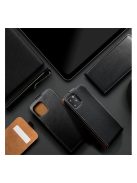Flip tok szilikon belsővel Samsung A125 Galaxy A12, fekete