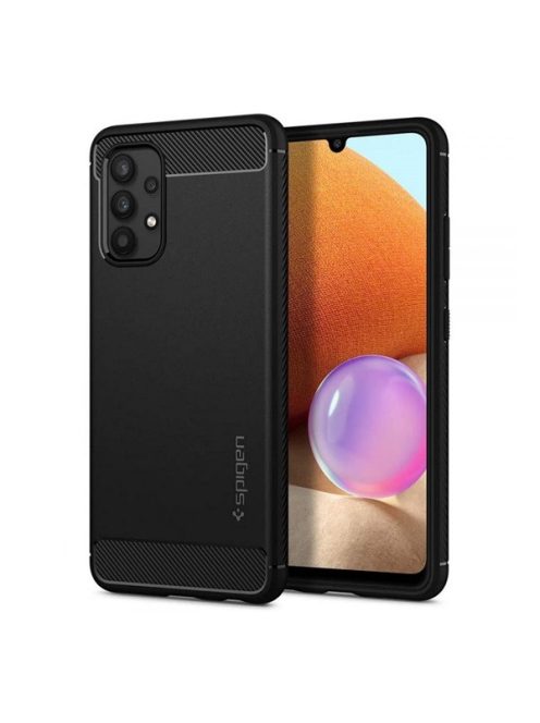Spigen Rugged Armor Samsung Galaxy A32 LTE Matte Black tok, fekete