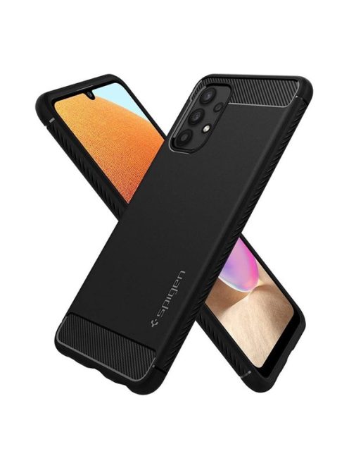 Spigen Rugged Armor Samsung Galaxy A32 LTE Matte Black tok, fekete