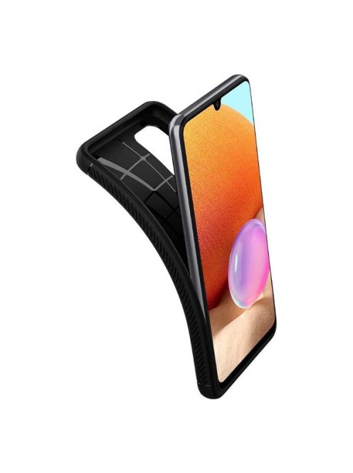 Spigen Rugged Armor Samsung Galaxy A32 LTE Matte Black tok, fekete