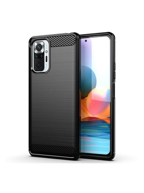 Forcell Carbon hátlap tok Xiaomi Redmi Note 10 5G , fekete