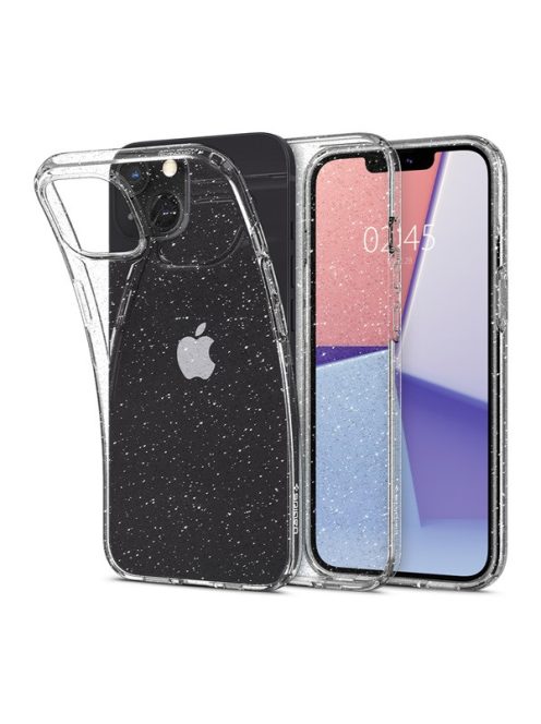 Spigen Liquid Crystal Glitter Apple iPhone 13 tok, Crystal Quartz, átlátszó