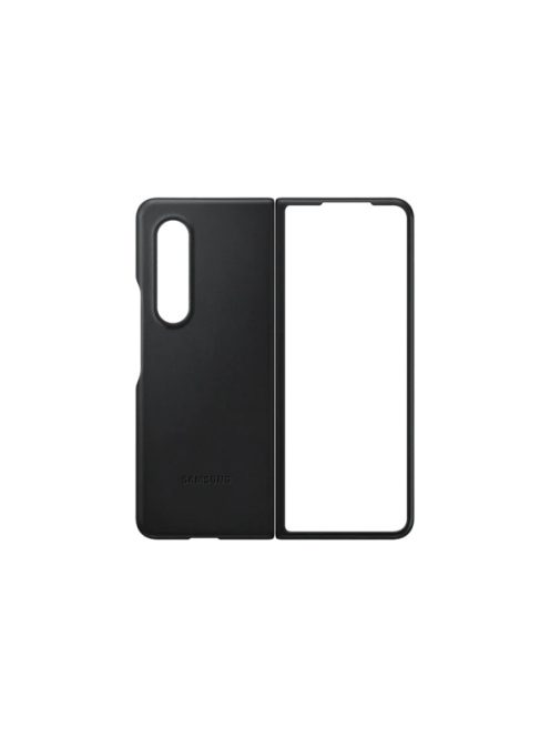 Samsung Galaxy Z Fold3 5G Leather Cover, gyári bőr tok, fekete, EF-VF926LB