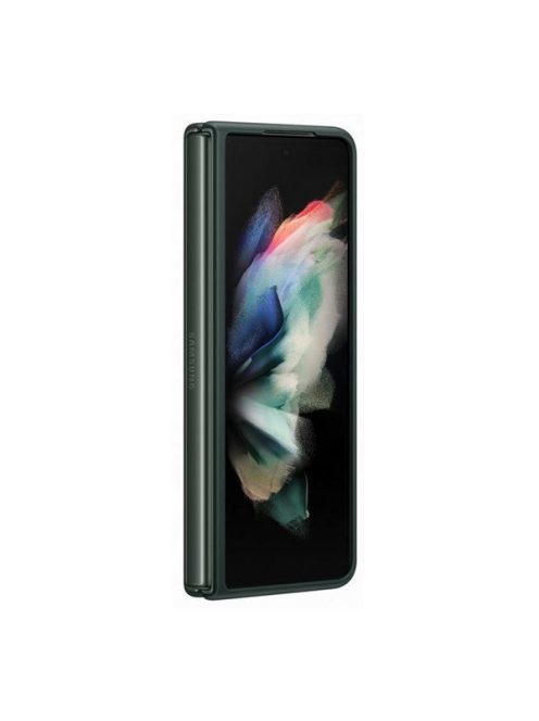 Samsung Galaxy Z Fold3 5G Leather Cover, gyári bőr tok, zöld, EF-VF926