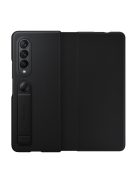 Samsung Galaxy Z Fold3 5G Leather Flip Cover, gyári bőr flip tok, fekete, EF-FF926