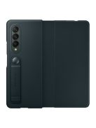 Samsung Galaxy Z Fold3 5G Leather Flip Cover, gyári bőr flip tok, zöld, EF-FF926