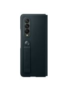 Samsung Galaxy Z Fold3 5G Leather Flip Cover, gyári bőr flip tok, zöld, EF-FF926