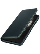 Samsung Galaxy Z Fold3 5G Leather Flip Cover, gyári bőr flip tok, zöld, EF-FF926