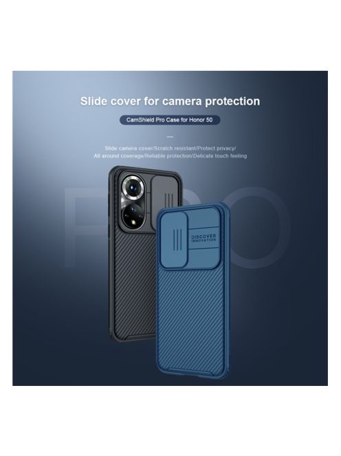 Nillkin CamShield Pro Honor 50 műanyag hátlap tok, fekete
