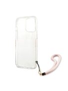 Guess TPU Marble Stripe Apple iPhone 13 Pro Max hátlap tok, rózsaszín