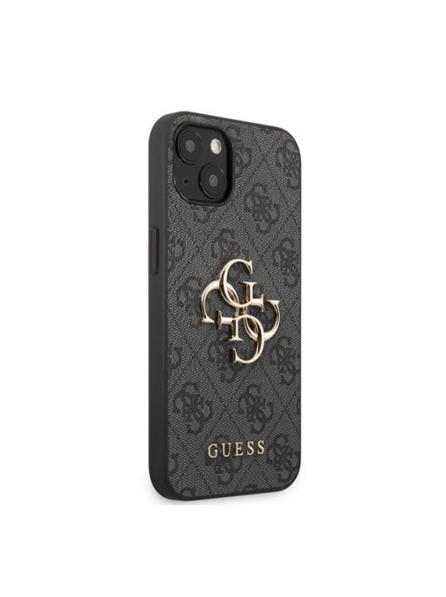 Guess PU 4G Metal Logo Apple iPhone 13 hátlap tok, szürke