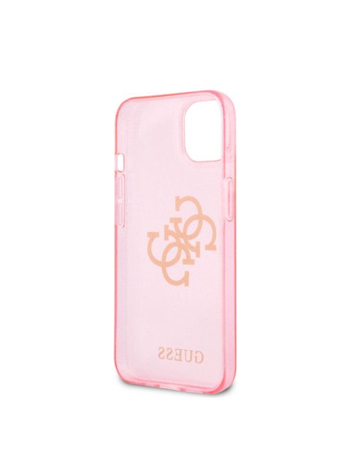 Guess TPU Big 4G Full Glitter Apple iPhone 13 mini hátlap tok, rózsaszín