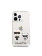 Karl Lagerfeld Karl and Choupette PC/TPU hátlap tok Apple iPhone 13 Pro Max, átlátszó