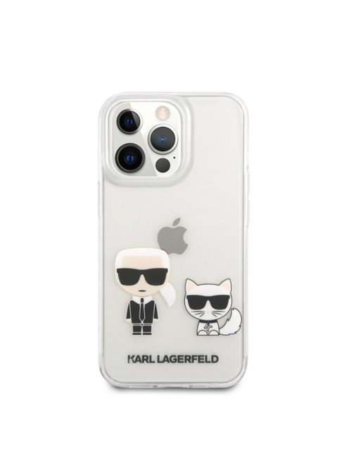 Karl Lagerfeld Karl and Choupette PC/TPU hátlap tok Apple iPhone 13 Pro Max, átlátszó