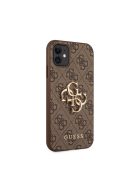 Guess PU 4G Metal Logo Apple iPhone 11 hátlap tok, barna