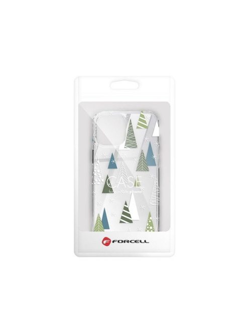 Forcell Winter hátlap tok Samsung Galaxy A21s, fagyott fenyők