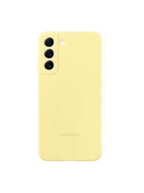 Samsung Galaxy S22+ Silicone Cover, gyári szilikon tok, sárga, EF-PS906TY