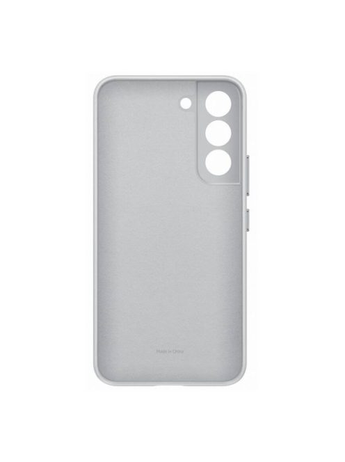 Samsung Galaxy S22 Leather Cover, gyári bőr tok, szürke, EF-VS901LJ