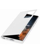 Samsung Galaxy S22 Ultra Clear View Cover, gyári flip tok, fehér, EF-ZS908CW