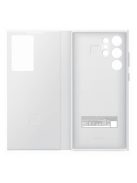 Samsung Galaxy S22 Ultra Clear View Cover, gyári flip tok, fehér, EF-ZS908CW
