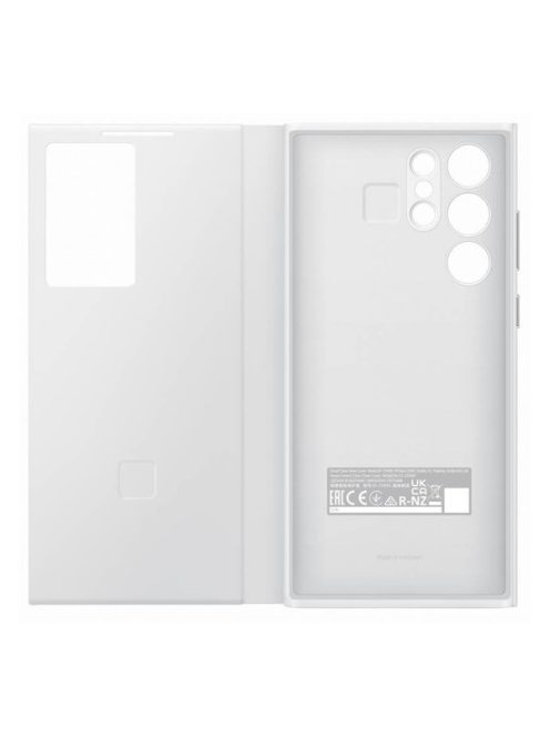 Samsung Galaxy S22 Ultra Clear View Cover, gyári flip tok, fehér, EF-ZS908CW