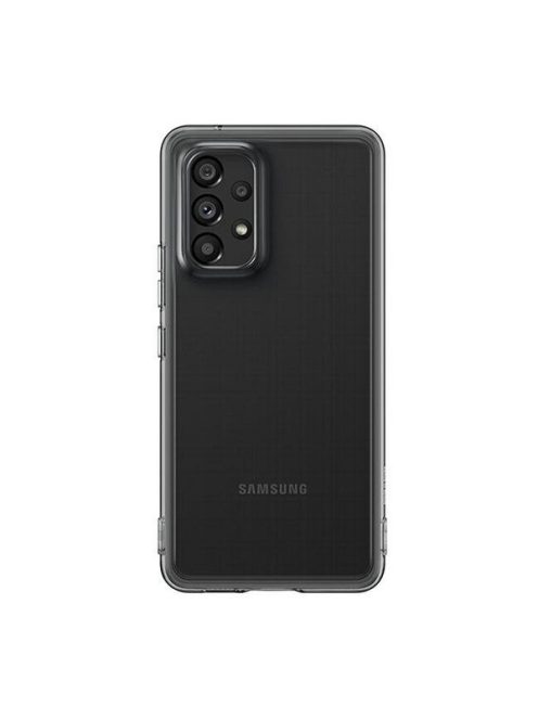Samsung Galaxy A53 5G Soft Clear gyári szilikon tok, fekete, EF-QA536TB