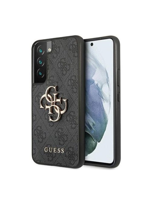 Guess PU 4G Metal Logo Samsung Galaxy S22 hátlap tok, szürke