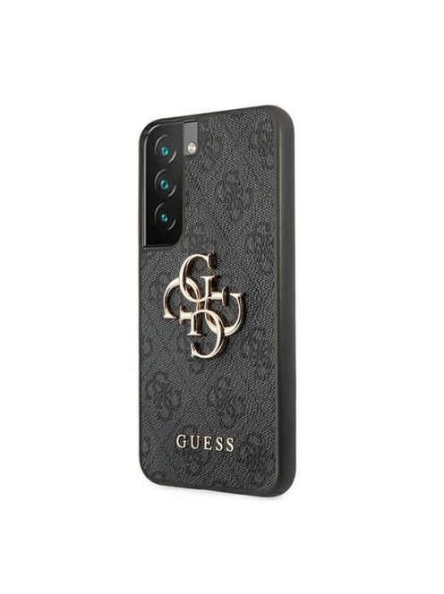 Guess PU 4G Metal Logo Samsung Galaxy S22 hátlap tok, szürke