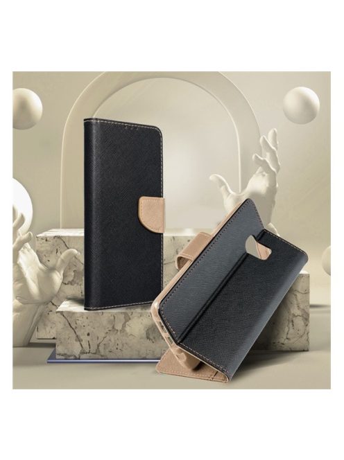 Fancy Xiaomi Redmi 10C flip tok, fekete-arany