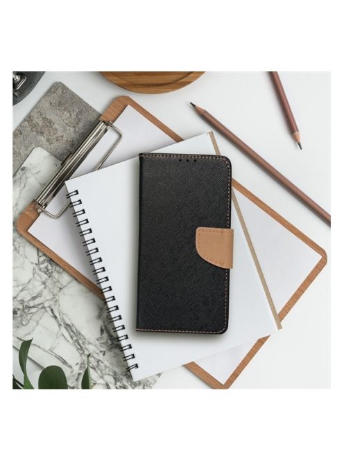 Fancy Xiaomi Redmi 10C flip tok, fekete-arany