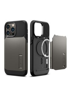   Spigen Slim Armor Mag Apple iPhone 14 Pro Max tok, Gunmetal, szürke MagSafe, szürke