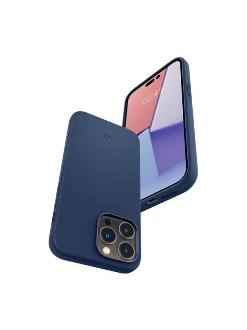 Spigen Silicone Fit Mag Apple iPhone 14 Pro Max tok, Navy Blue MagSafe, kék