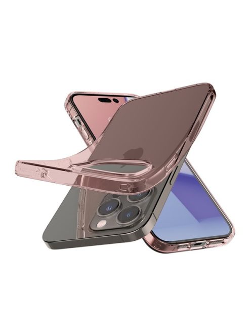 Spigen Crystal Flex Apple iPhone 14 Pro Max tok, Rose Crystal, rózsaszín-átlátszó