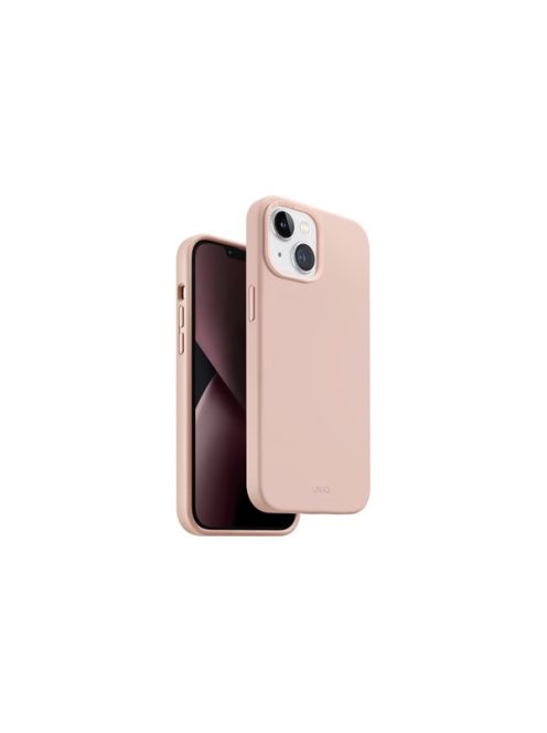 Uniq Lino Apple iPhone 14, szilikon tok, rózsaszín