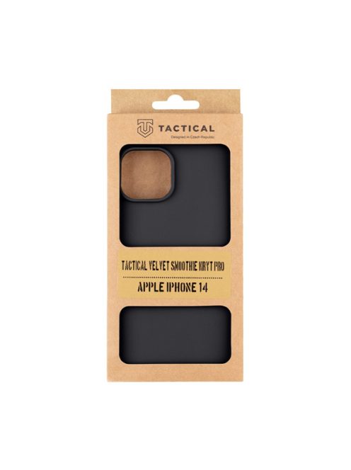 Tactical Velvet Smoothie Apple iPhone 14 tok, Asphalt, fekete