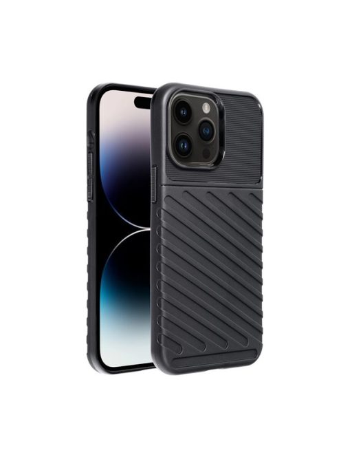 Forcell Thunder hátlap tok Apple iPhone 14 Pro Max, fekete