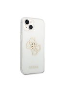 Guess TPU Big 4G Full Glitter Apple iPhone 14 hátlap tok, átlátszó