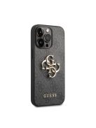 Guess PU 4G Metal Logo Apple iPhone 14 Pro Max hátlap tok, szürke