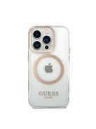 Guess Transparent MagSafe Apple iPhone 14 Pro Max hátlap tok, arany