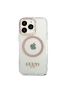 Guess Transparent MagSafe Apple iPhone 13 Pro Max hátlap tok, arany